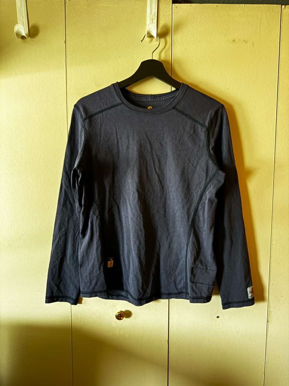 Carhartt Men's Long-Sleeve Crew in Navy Blue